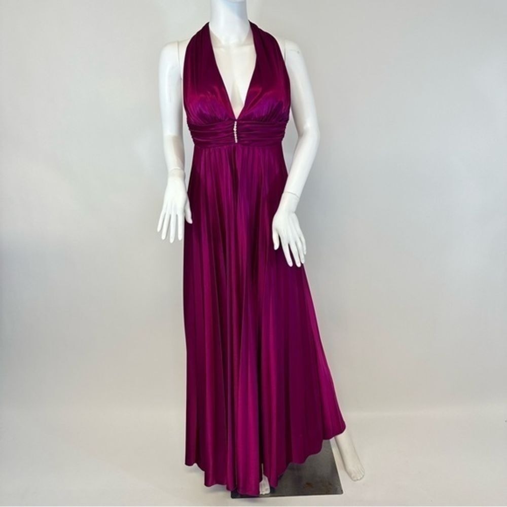 Vintage‎ Betsy & Adam by Linda Bernell Long Silky Prom Dress - size 4